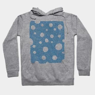 Scruffy Blue Spots Hoodie